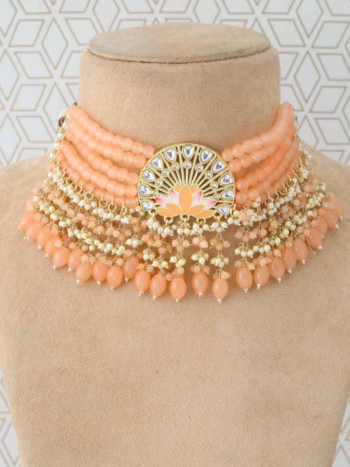 Peach Aarish Jewellery Set