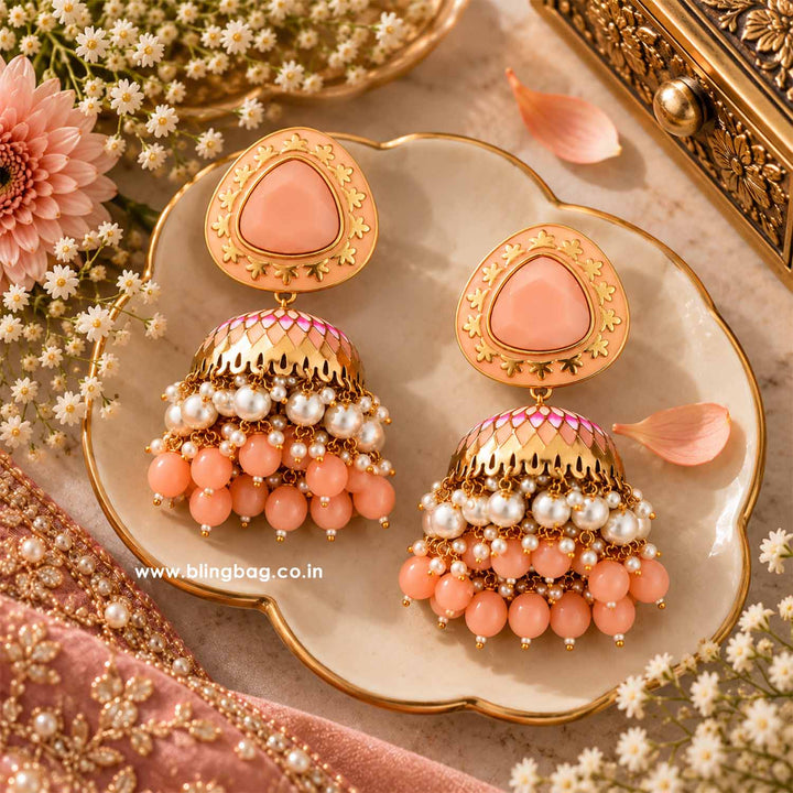 Peach Chetaki Jhumkis - EOSS