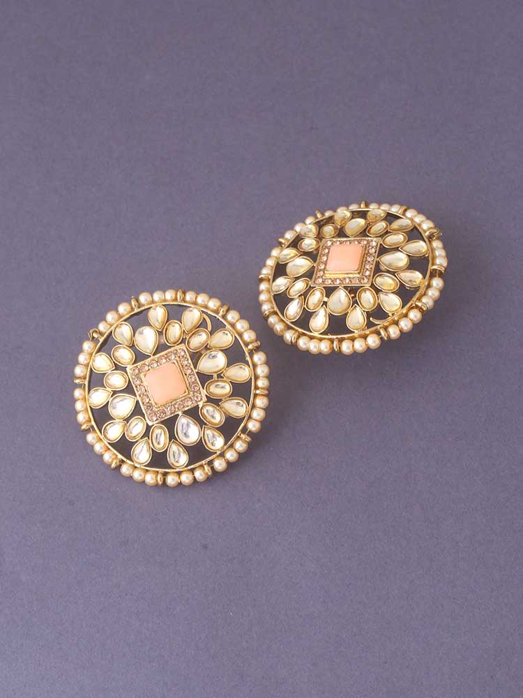 Peach Rishima Studs