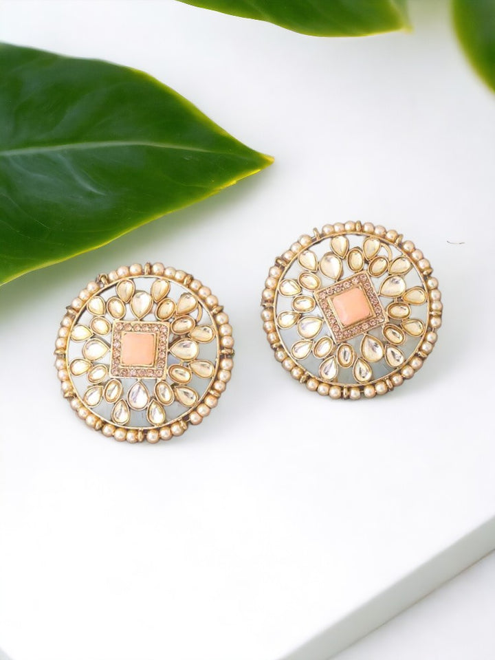 Peach Rishima Studs