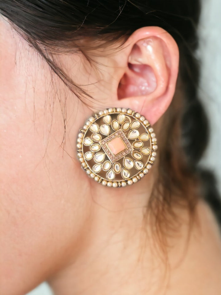 Peach Rishima Studs