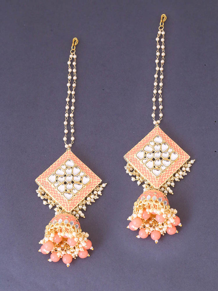 Peach Surabhiya Jhumkis