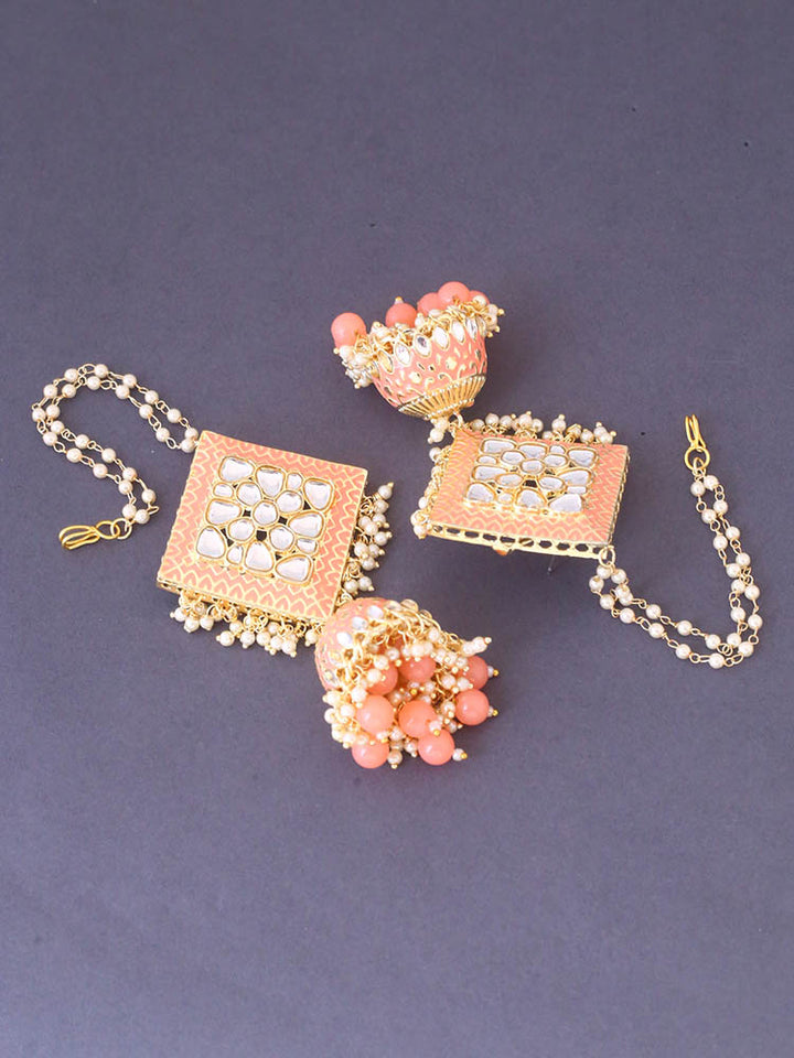 Peach Surabhiya Jhumkis