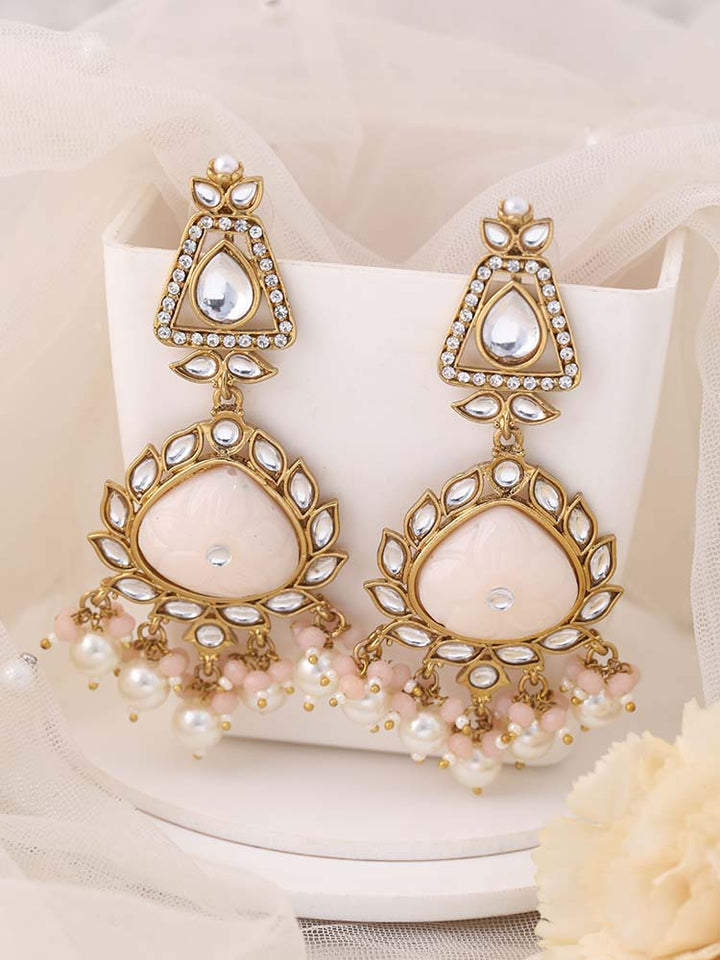 Peach Tapsi Chandbalis