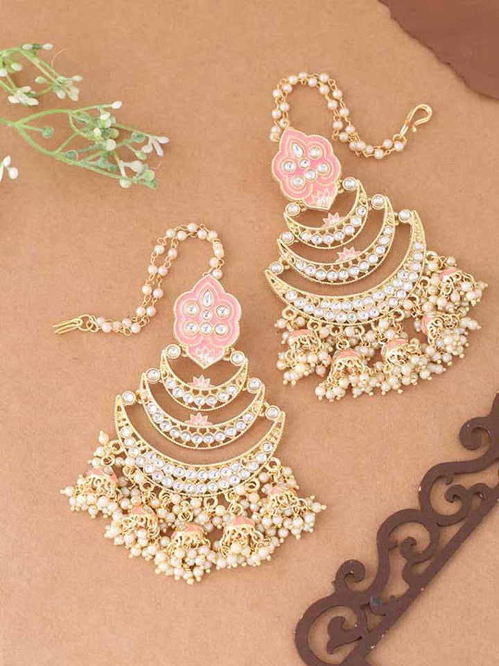 Peach Veena Sahara Chandbalis