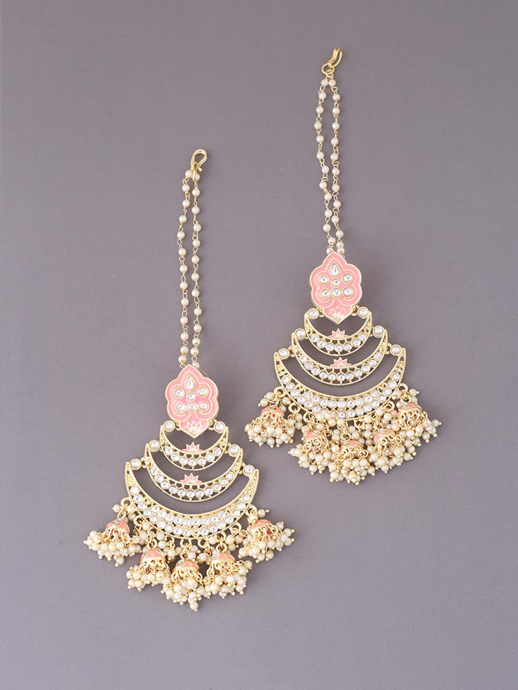 Peach Veena Sahara Chandbalis