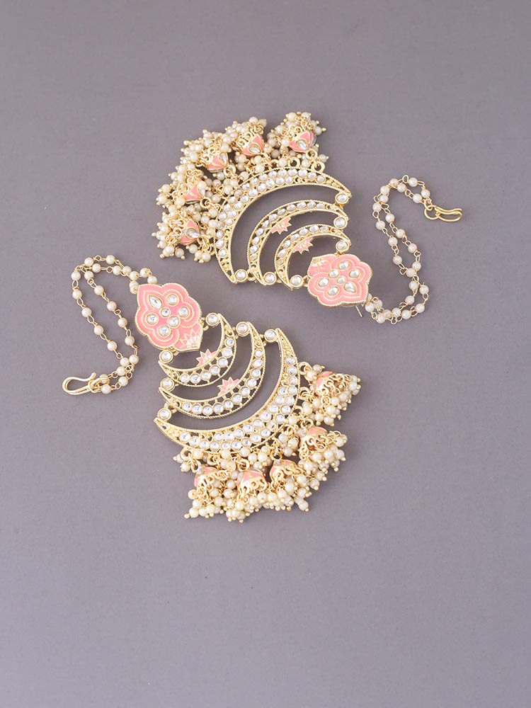 Peach Veena Sahara Chandbalis