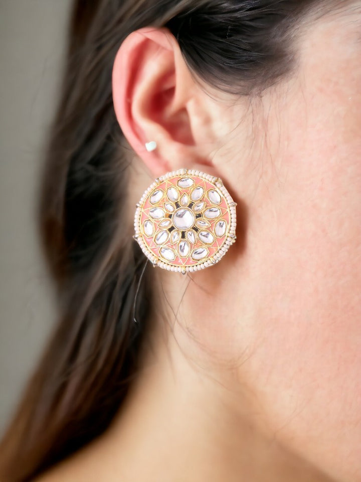 Peach Viara Studs