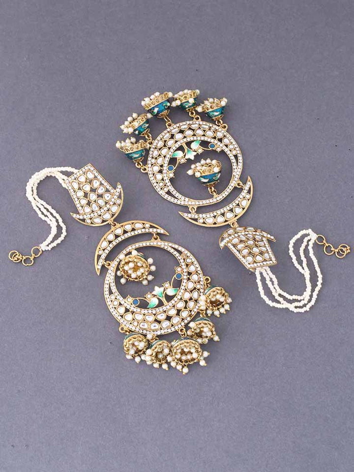 Peacock Green Jhulam Jhumkis