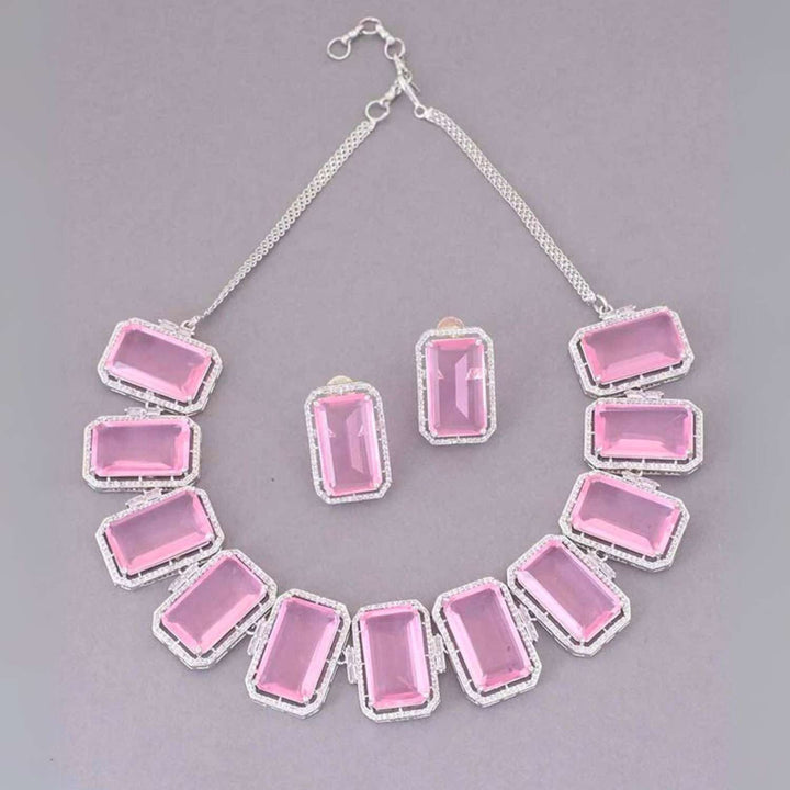 Pink Bellamy Zirconia Jewellery Set