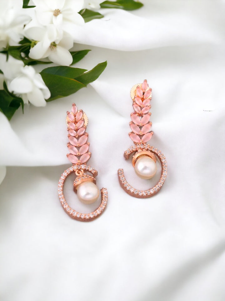 Pink Billie Zirconia Danglers