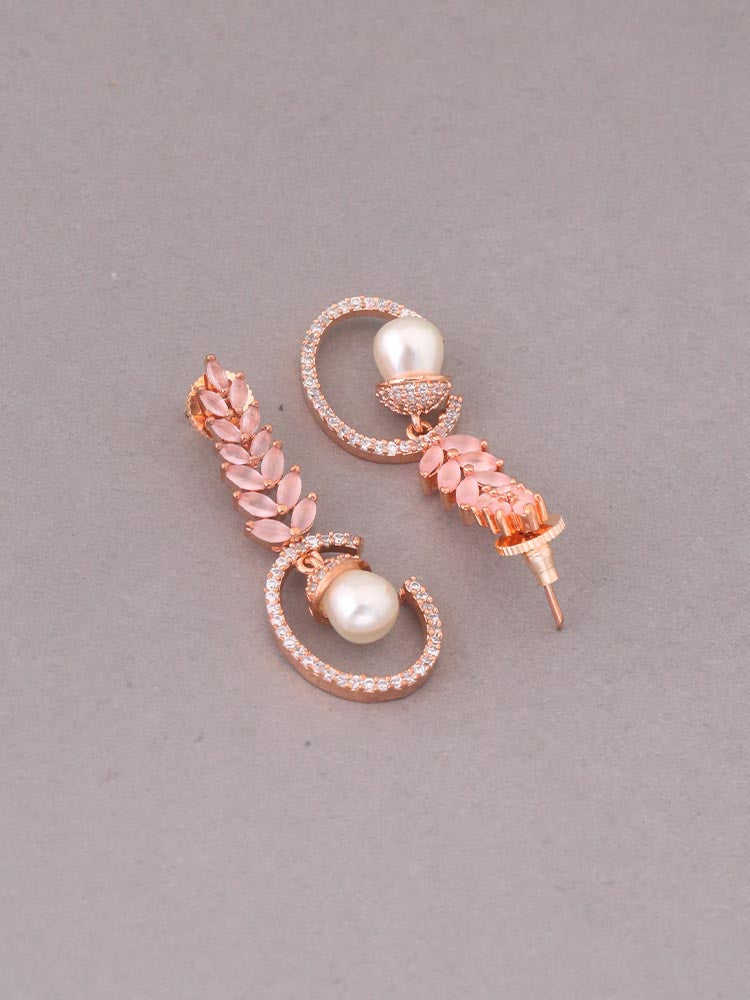 Pink Billie Zirconia Danglers