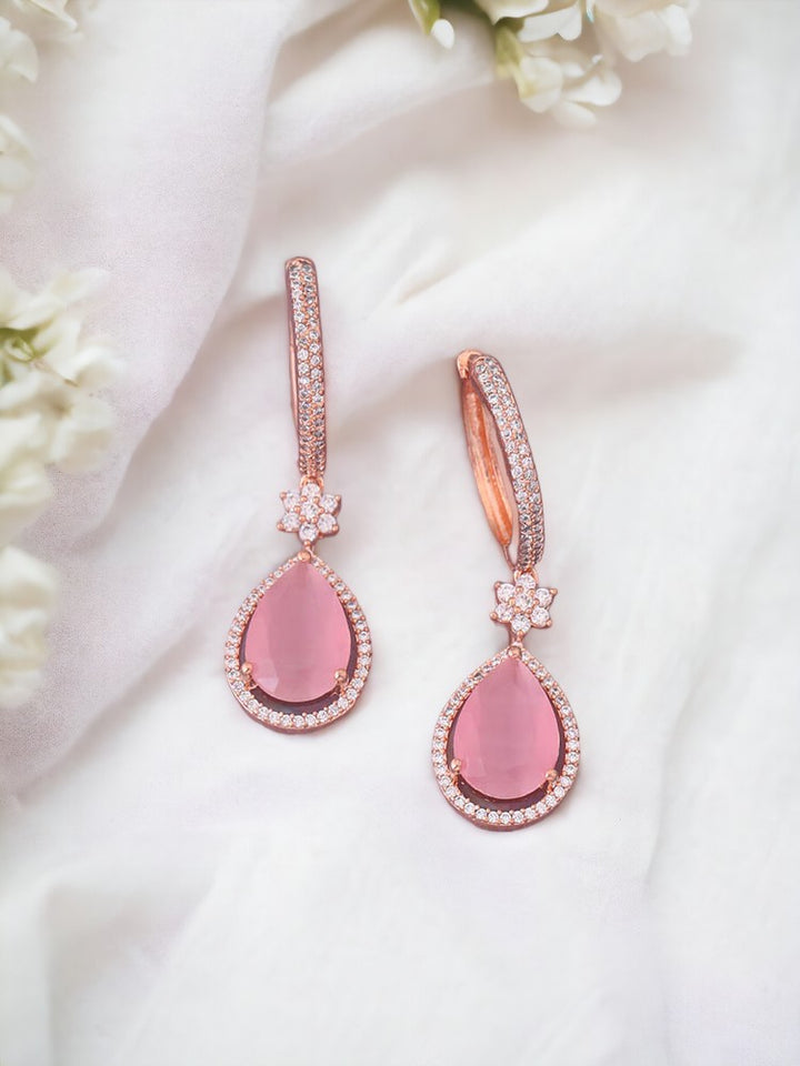 Pink Eunice Zirconia Hoops