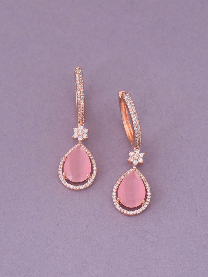 Pink Eunice Zirconia Hoops