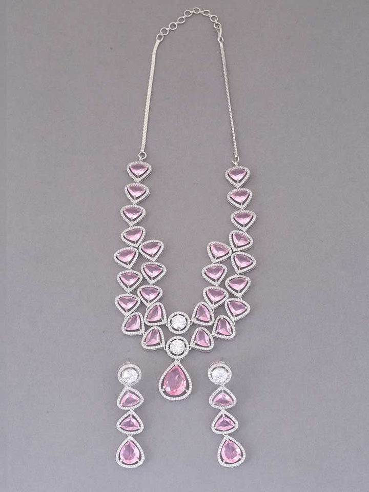 Pink Gwen Zirconia Jewellery Set