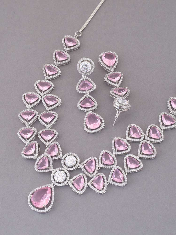 Pink Gwen Zirconia Jewellery Set