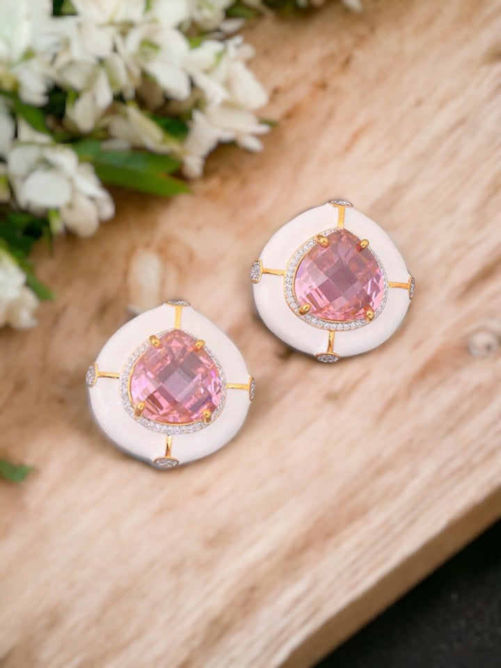 Pink Herbert Zirconia Studs - EOSS