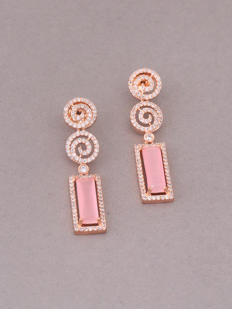 Pink Kimi Zirconia Danglers