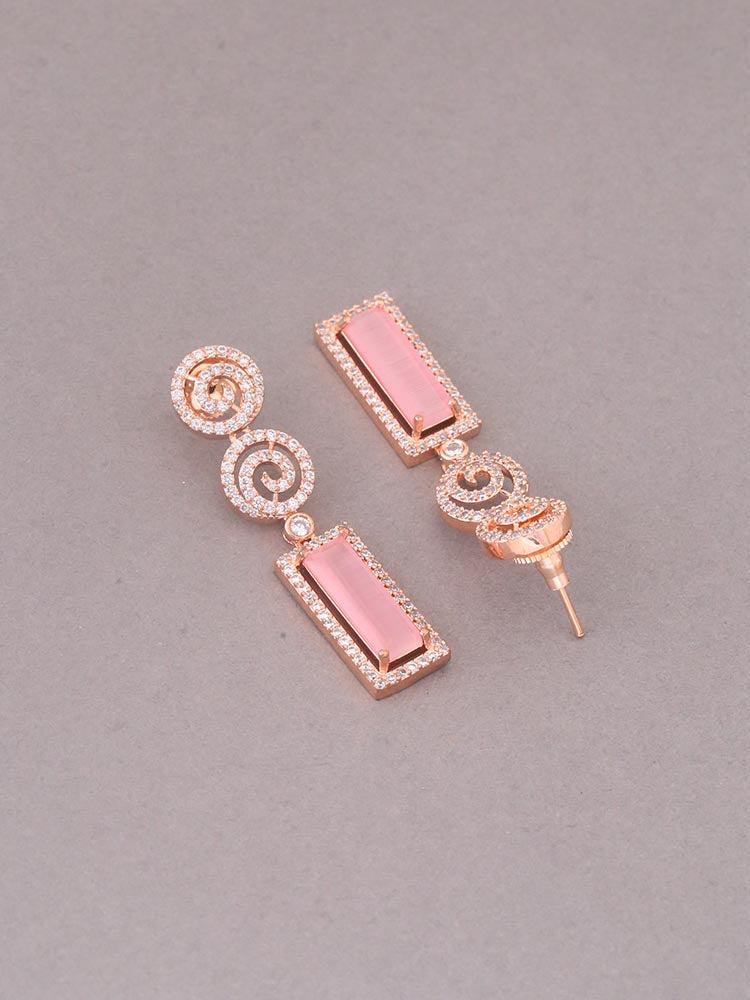 Pink Kimi Zirconia Danglers