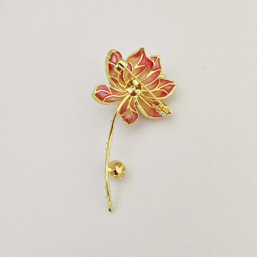 Pink Lotus Brooch