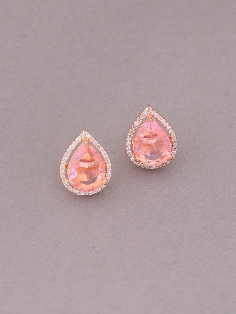 Pink Stefy Zirconia Studs