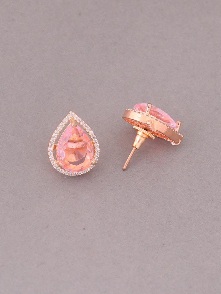 Pink Stefy Zirconia Studs