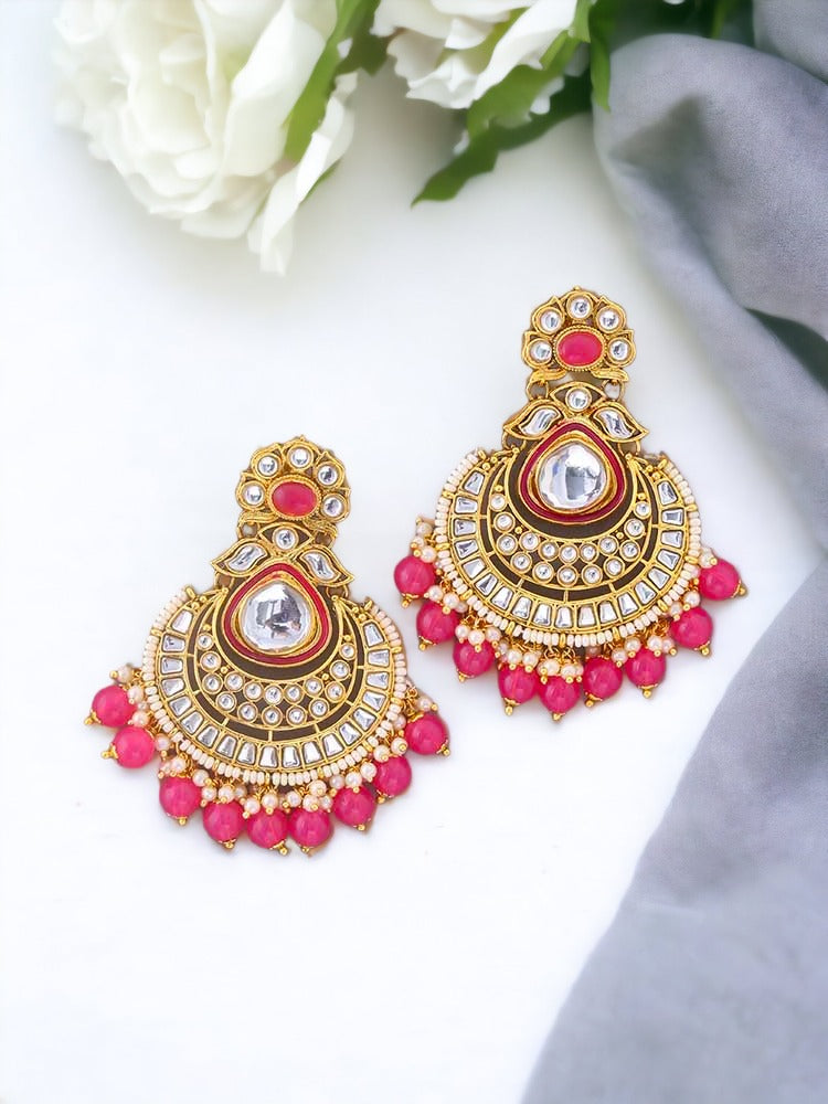 Pink Vaibavi Chaandbalis