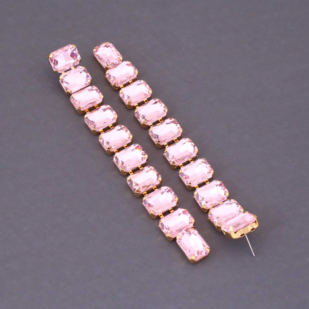 Pink Calico Danglers