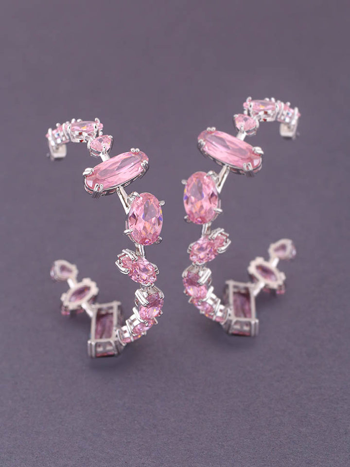 Pink Yanin Zirconia Hoops