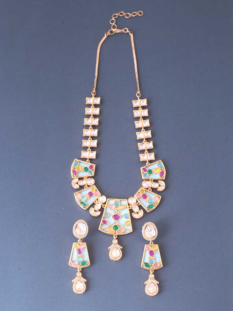 Prismatic Ahalya Kundan Jewellery Set