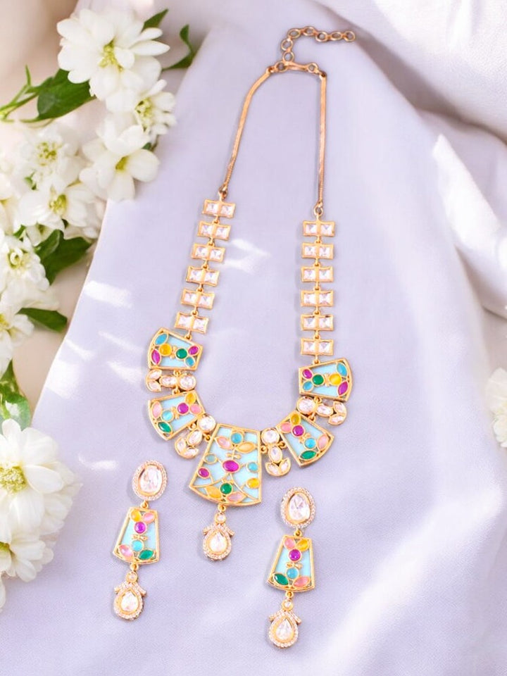 Prismatic Ahalya Kundan Jewellery Set