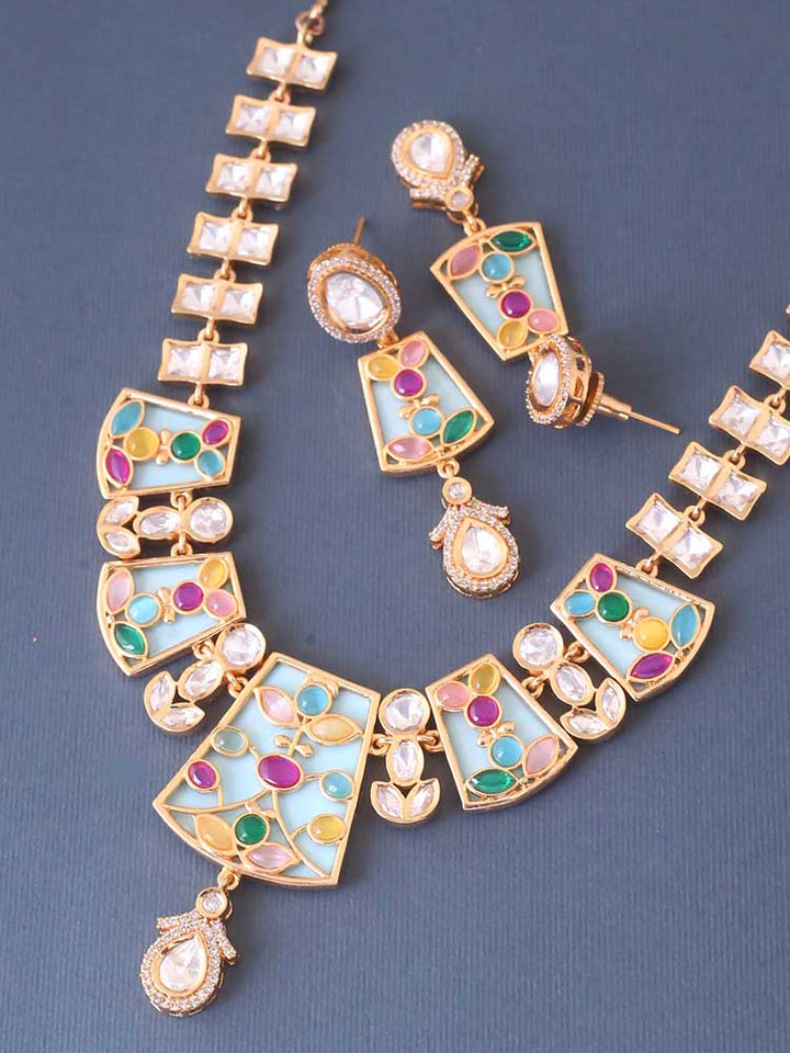 Prismatic Ahalya Kundan Jewellery Set