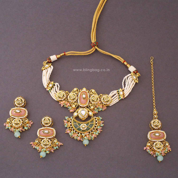 Prismatic Ahanvi Kundan Jewellery Set - New Arrival