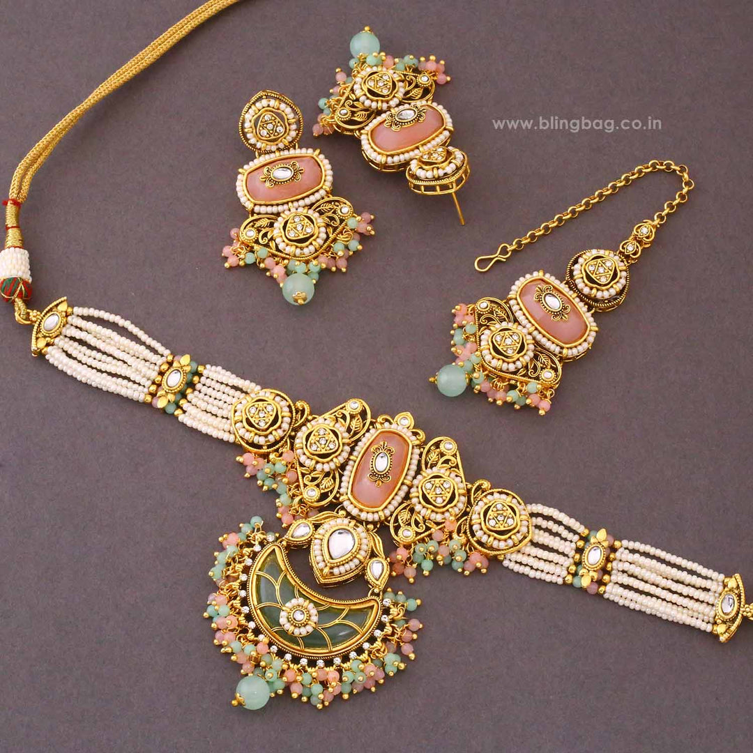 Prismatic Ahanvi Kundan Jewellery Set - New Arrival