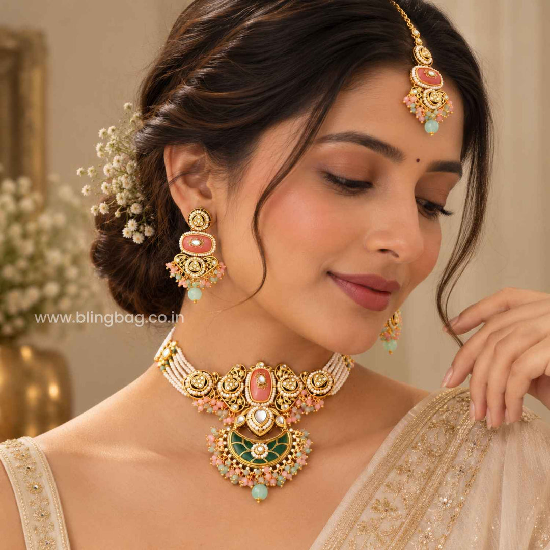 Prismatic Ahanvi Kundan Jewellery Set - New Arrival