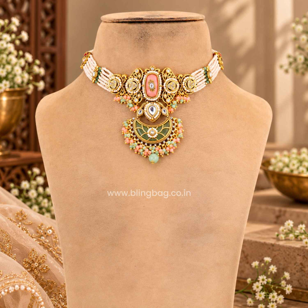 Prismatic Ahanvi Kundan Jewellery Set - New Arrival