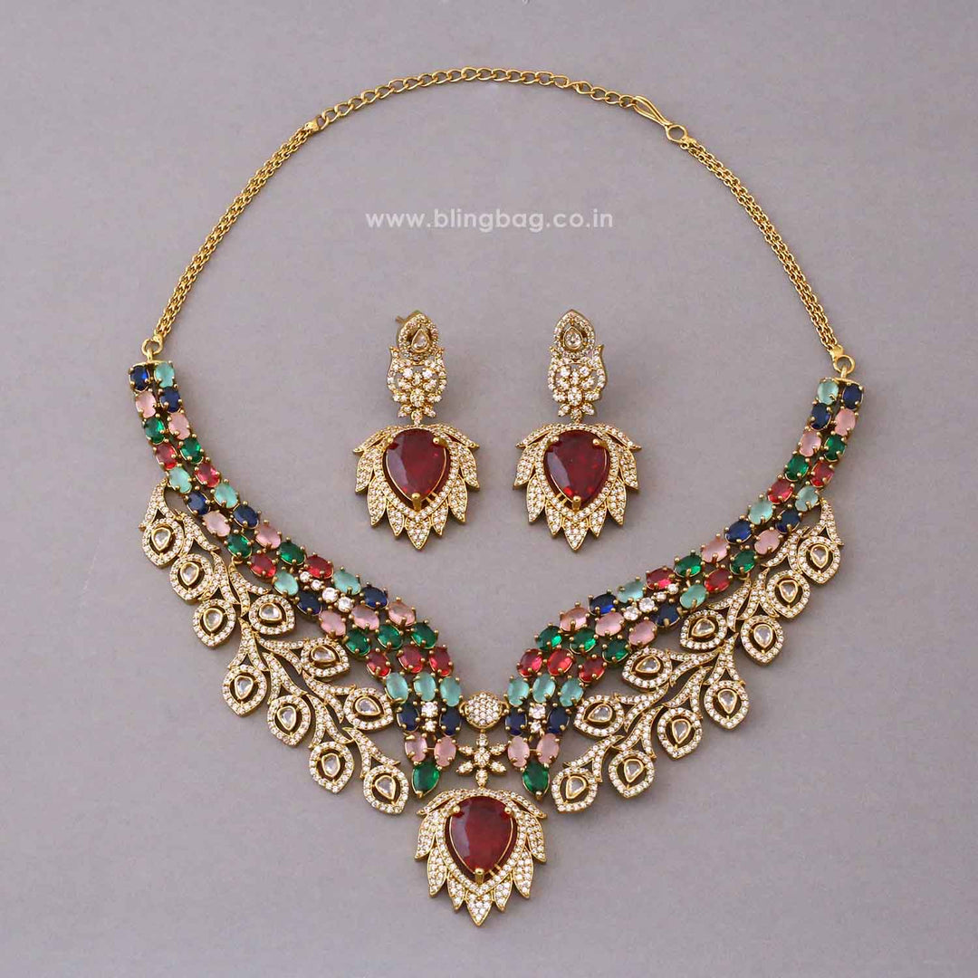 Prismatic Allure Victorian Jewellery Set - New Arrival