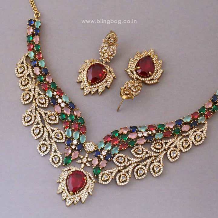 Prismatic Allure Victorian Jewellery Set - New Arrival