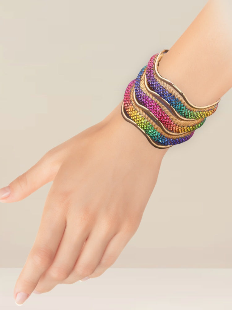 Prismatic Amaryllis Adjustable Bracelet