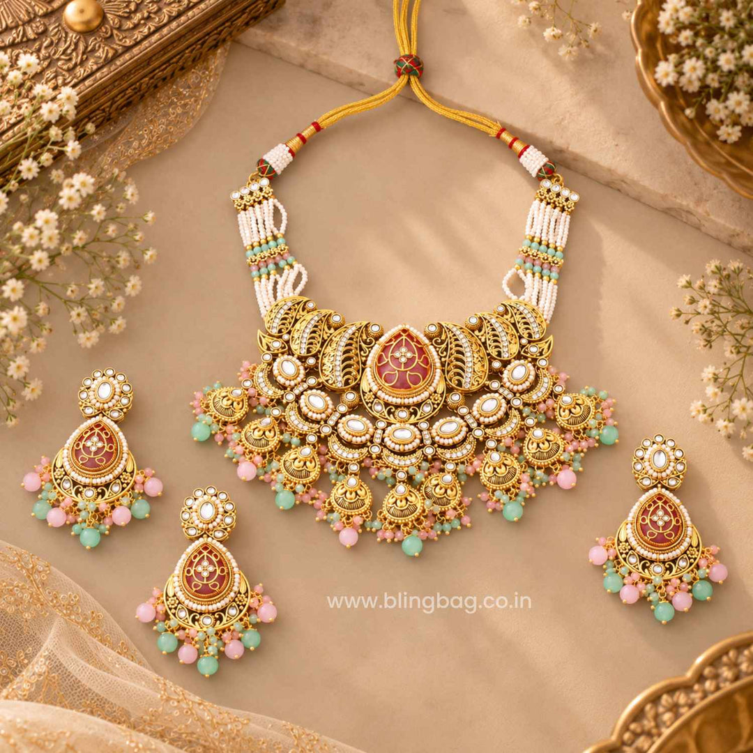 Prismatic Aranya Kundan Jewellery Set - New Arrival