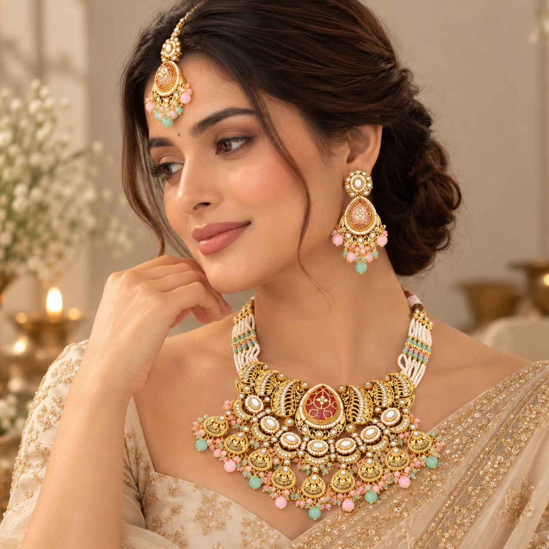 Prismatic Aranya Kundan Jewellery Set - New Arrival