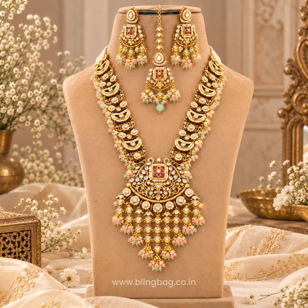 Prismatic Devikaara Kundan Jewellery Set - New Arrival