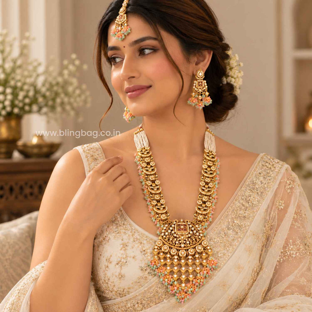 Prismatic Devikaara Kundan Jewellery Set - New Arrival