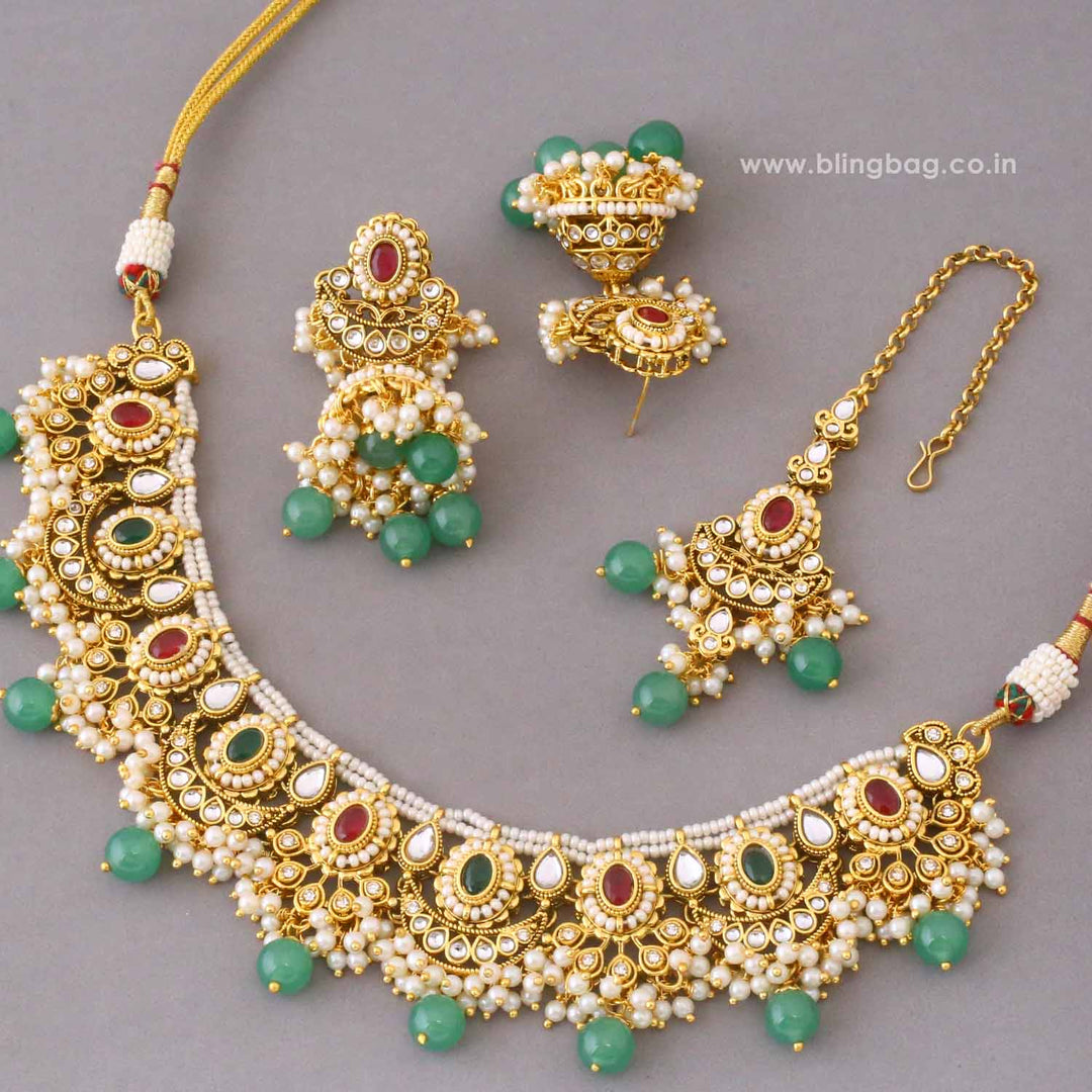 Prismatic Diyaani Kundan Jewellery Set