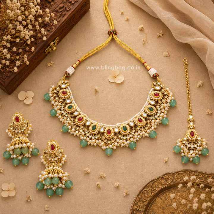 Prismatic Diyaani Kundan Jewellery Set