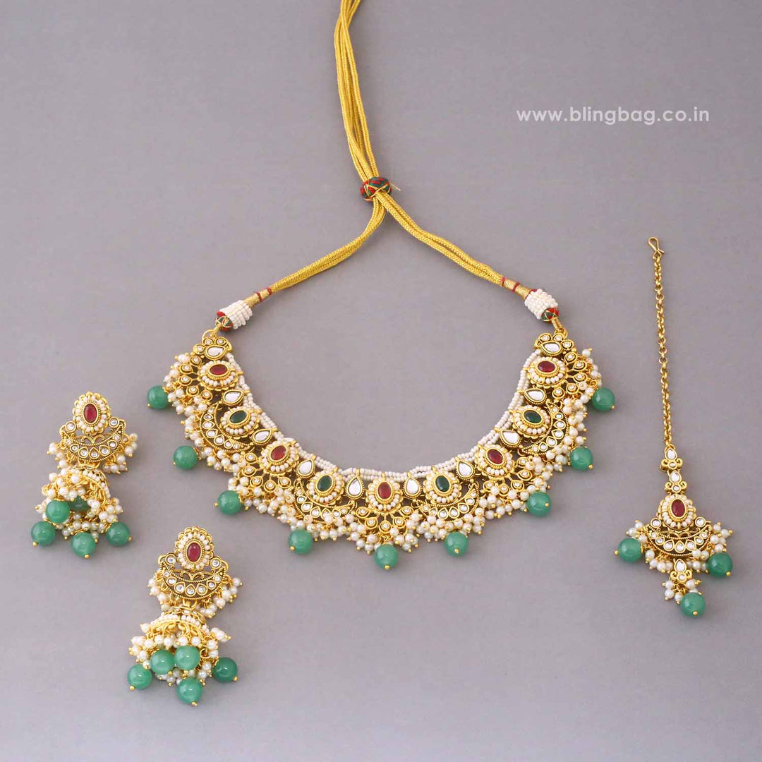 Prismatic Diyaani Kundan Jewellery Set