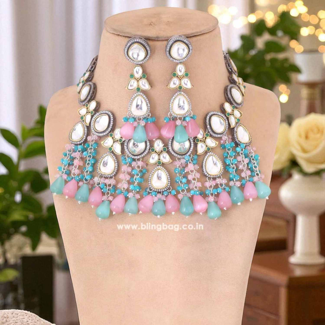 Prismatic Elian Kundan Jewellery Set - EOSS