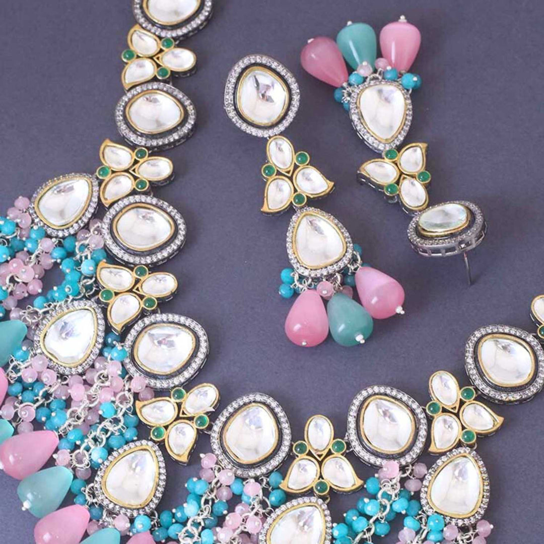 Prismatic Elian Kundan Jewellery Set - EOSS