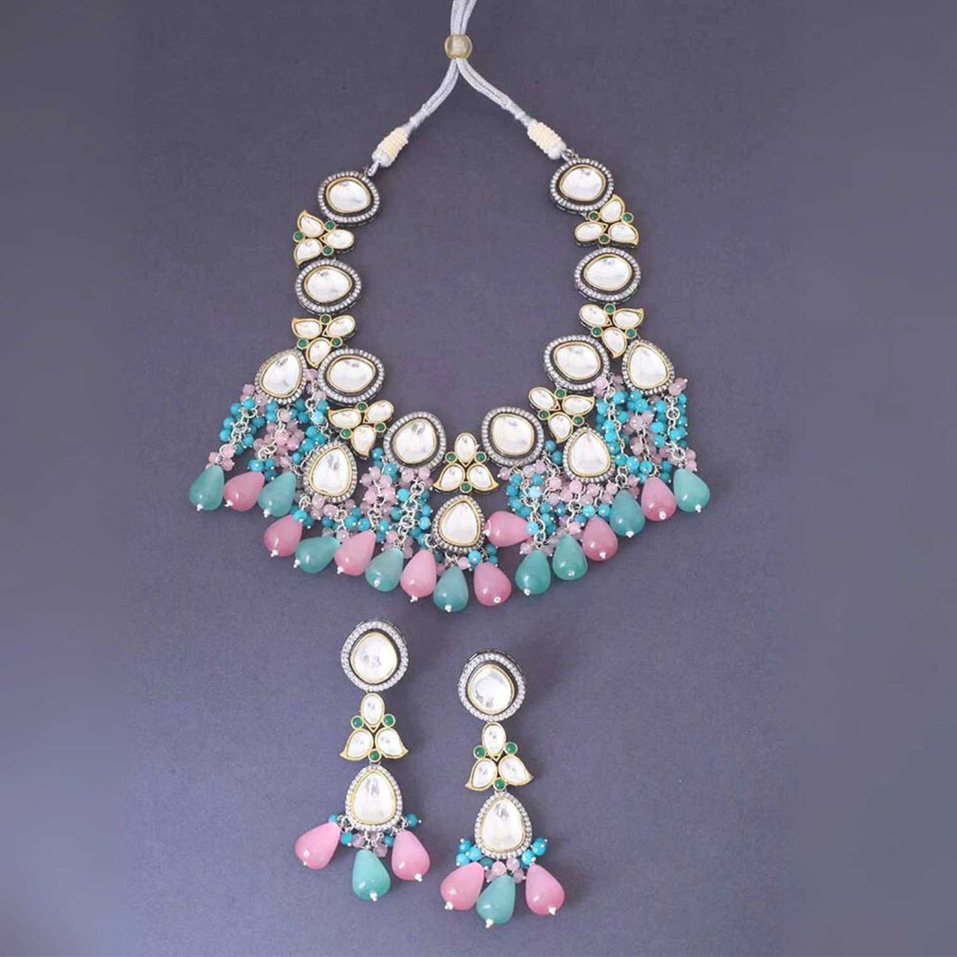 Prismatic Elian Kundan Jewellery Set - EOSS