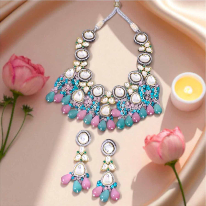 Prismatic Elian Kundan Jewellery Set - EOSS